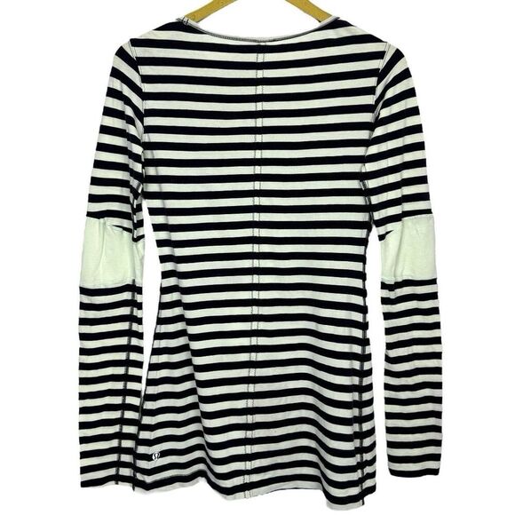 Lululemon Devotion Long Sleeve Top No Size Stripe Mint Green Black Athleisure - Picture 4 of 12